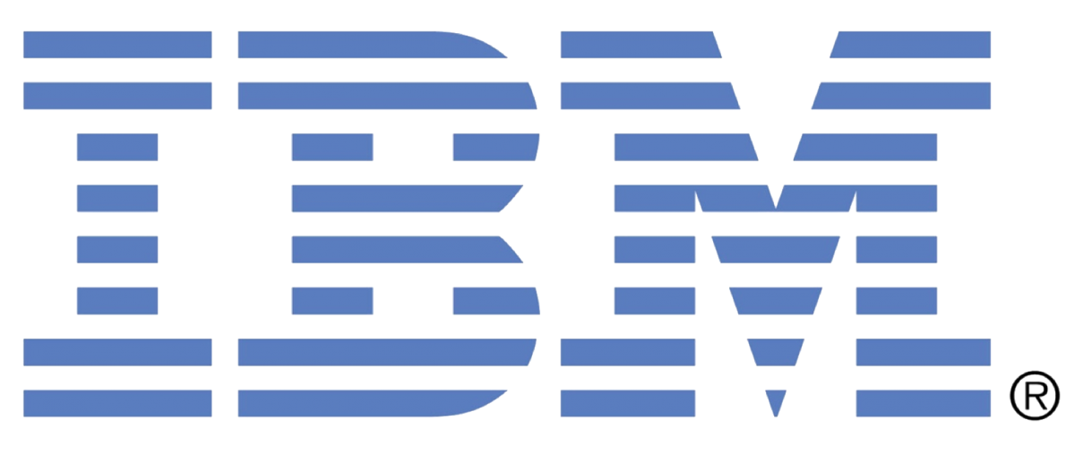 The logo of IBM.