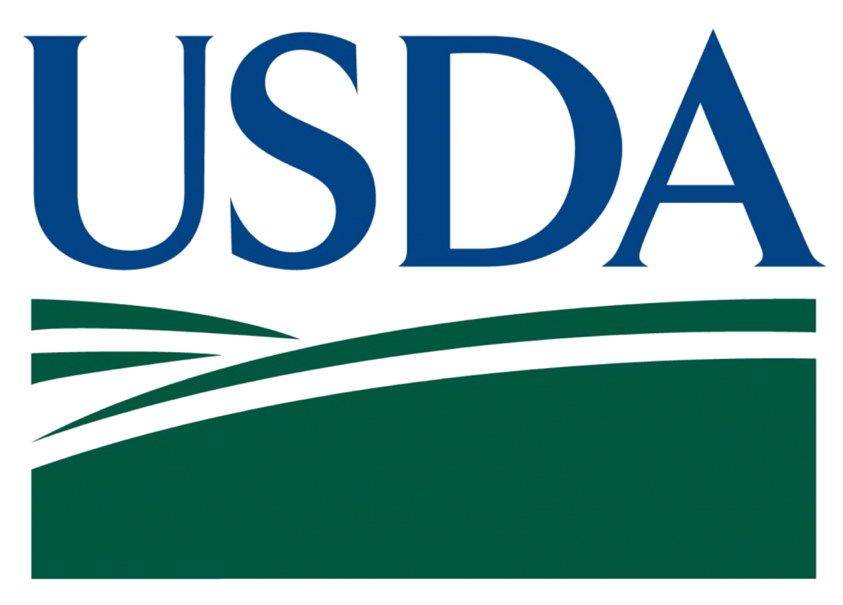 The logo of USDA.