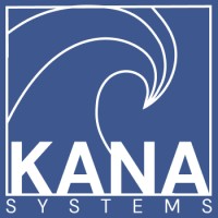 KANA Systems logo featuring a white wave on a blue square background.