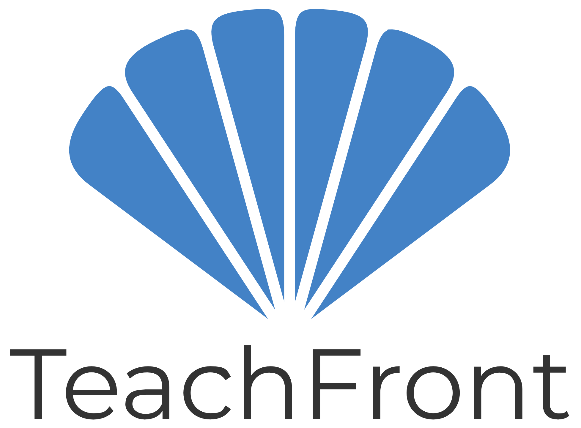 The logo of TeachFront.