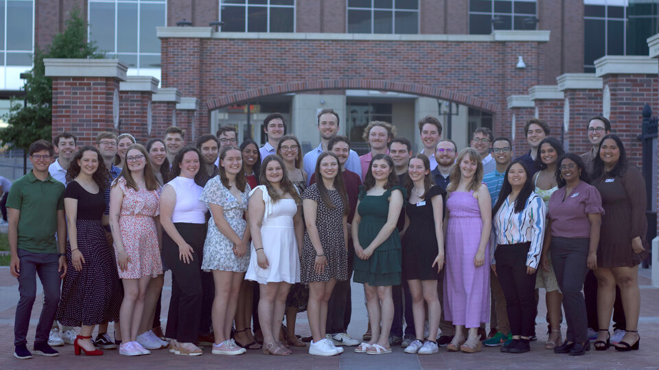 Cohort 2020 in front of Memorial Stadium
