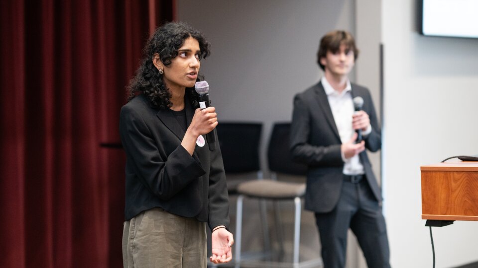 Students presenting