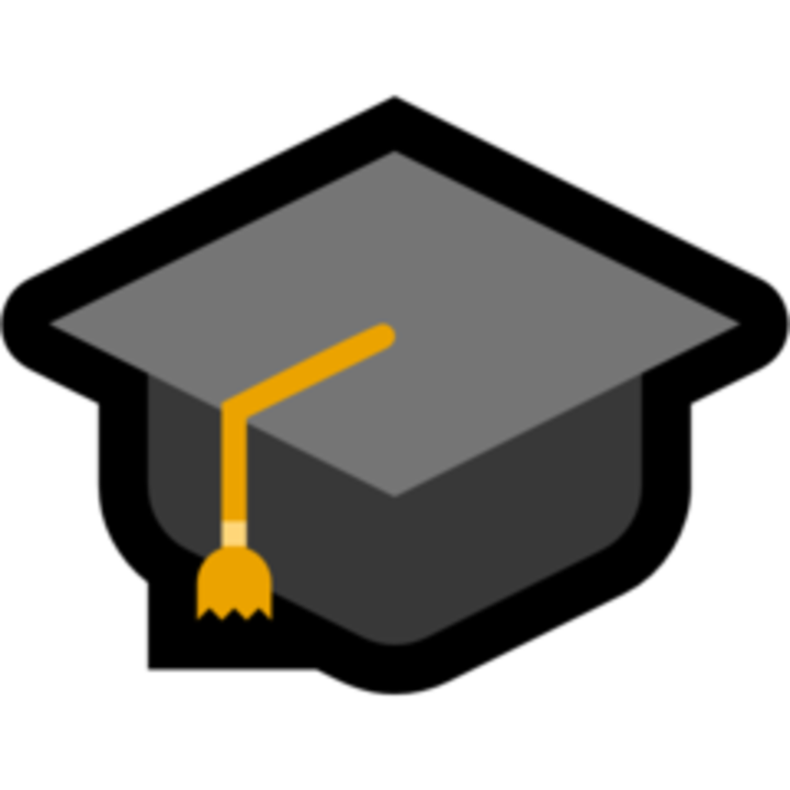A graphic representing a mortar board.