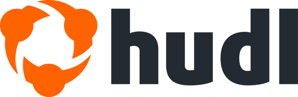 The logo of Hudl.