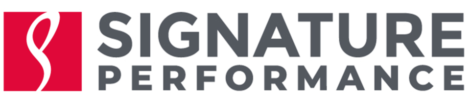 The logo of Signature Performance.